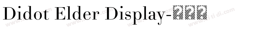 Didot Elder Display字体转换